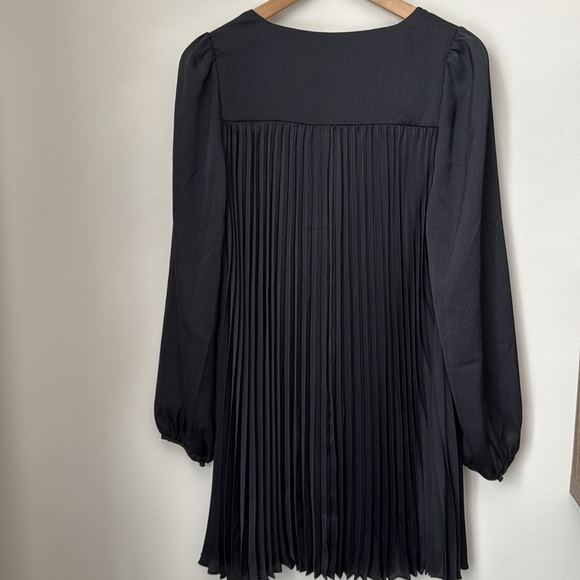 Sezane Black Pleated Dress Size 4 - Picture 7 of 10